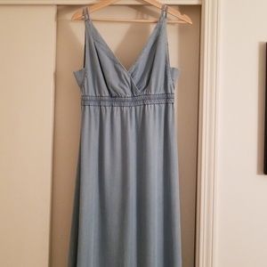 Anthropologie Chambray maxi dress